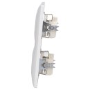 Busch-Jaeger Steckdosen Set: 2x 20 EUC-914 Steckdose + 1722-914 2-fach Rahmen Alpinweiß Balance SI
