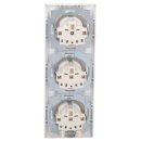 Busch-Jaeger Busch-balance SI Set: 3x 2011-0-623 Steckdose + 1725-0-156 3-fach Rahmen Alpinweiß