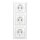 Busch-Jaeger Busch-balance SI Set: 3x 2011-0-623 Steckdose + 1725-0-156 3-fach Rahmen Alpinweiß