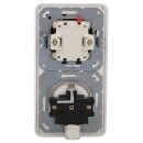 Jung CD 500 Set 1x Steckdose 1x Serienschalter 1x Rahmen 2fach 1x Wippe-Serie Alpinweiß