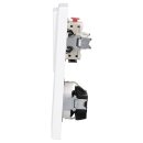 Jung Serie LS Komplett-Set Alpinweiß: 506U Wippschalter Universal + LS990WW Wippe f. Schalter/Taster + LS1520WW SCHUKO Steckdose + LS982WW Rahmen 2fach