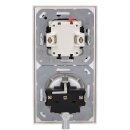 Jung Serie LS Komplett-Set Alpinweiß: 506U Wippschalter Universal + LS990WW Wippe f. Schalter/Taster + LS1520WW SCHUKO Steckdose + LS982WW Rahmen 2fach