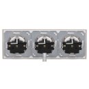 Jung Serie LS Komplett-Set Alpinweiß: 3x LS1520KIWW SCHUKO Steckdose mit Berührungsschutz + LS983WW Rahmen 3fach
