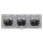 Jung Serie LS Komplett-Set Alpinweiß: 3x LS1520KIWW SCHUKO Steckdose mit Berührungsschutz + LS983WW Rahmen 3fach