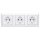 Jung A/AS Set 3x Steckdose A1520WW 1x Rahmen 3fach AS583WW Alpinweiß