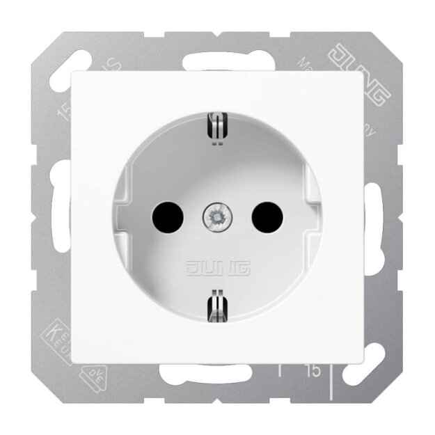 Jung A1521BFWW SCHUKO® Steckdose (Thermoplast bruchsicher) Alpinweiß Serie A