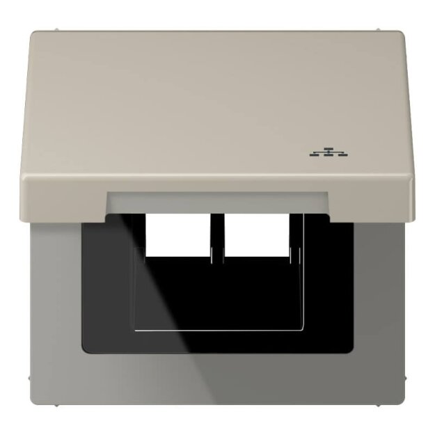 Jung ES2990KLLAN Klappdeckel LAN mit Zentralplatte Edelstahl Serie LS