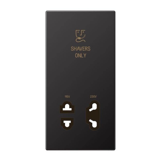 Jung SOAL7522DPL Zentralplatte für Rasiersteckdose (lackiertes Aluminium) Dark Serie LS