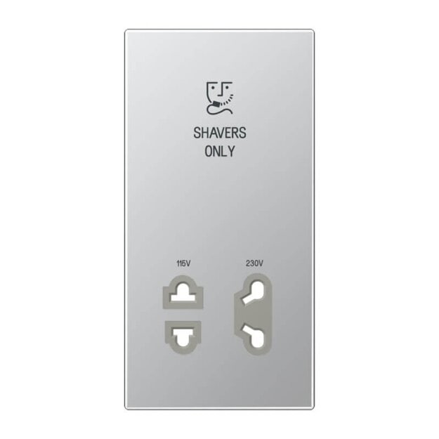 Jung SOAL7522PL Zentralplatte für Rasiersteckdose (Duroplast) Aluminium Serie LS