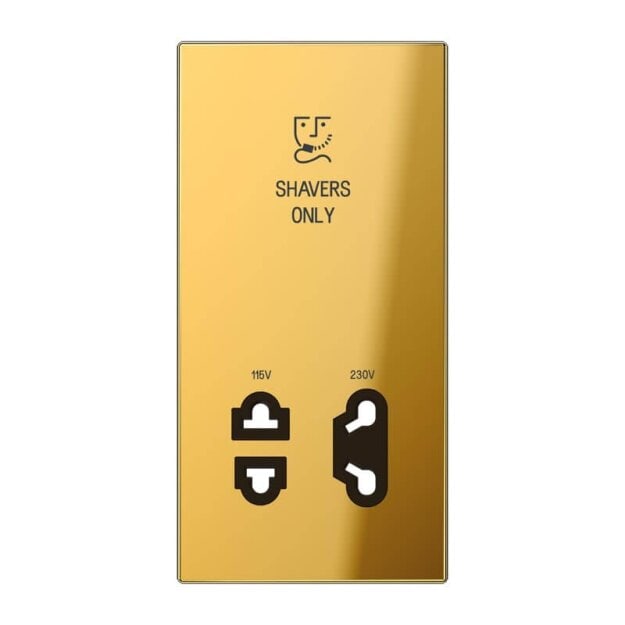 Jung SOGO7522PL Zentralplatte für Rasiersteckdose Goldfarben Serie LS