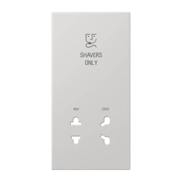 Jung SOLS7522LGPL Zentralplatte LS990 für Rasiersteckdose (Duroplast) Lichtgrau Serie LS