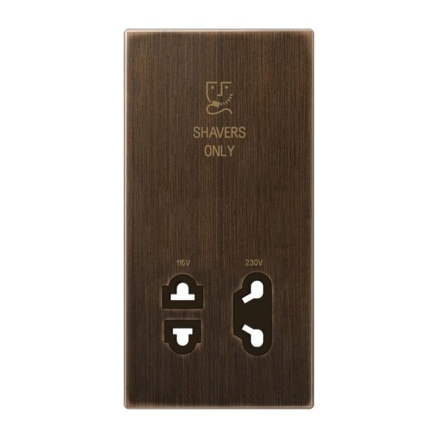 Jung SOME7522ATPL Zentralplatte für Rasiersteckdose Messing Antik Serie LS