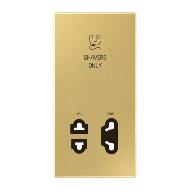 Jung SOME7522CPL Zentralplatte für Rasiersteckdose Messing Classic Serie LS