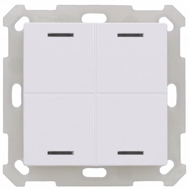 MDT BE-TAL55T4.01 Taster Light 55 4-fach RGBW mit Temperatursensor Reinweiß glänzend Neutral
