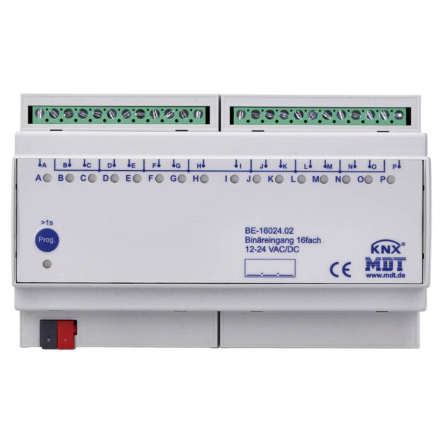 MDT BE-16024.02 Binäreingang 16-fach 8TE REG Ausführung 24VAC/DC