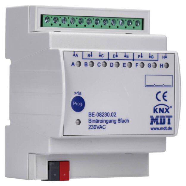 MDT BE-08230.02 Binäreingang 8-fach 4TE REG Ausführung 230VAC