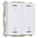 MDT BE-TAL63T2.B1 Taster Light 63 2-fach RGBW mit Temperatursensor Studioweiß glänzend Schalten