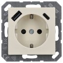 Jung A1520-15CA SCHUKO-Steckdose mit USB Typ AC (max. 3A)...