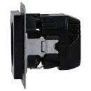 Jung A1520-15CASW SCHUKO-Steckdose mit USB Typ AC (max. 3A) mit erhöhtem Berührungsschutz (Thermoplast bruchsicher) Schwarz Serie A
