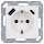 Jung A1520-15CAWW SCHUKO-Steckdose mit USB Typ AC (max. 3A) mit erhöhtem Berührungsschutz (Thermoplast bruchsicher) Alpinweiß Serie A
