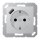 Jung A1520-18AAL SCHUKO-Steckdose mit USB Typ A (max. 3A) Quick Charge mit erhöhtem Berührungsschutz (Thermoplast bruchsicher) Aluminium Serie A