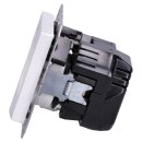 Jung A1520-18AWW SCHUKO-Steckdose mit USB Typ A (max. 3A) Quick Charge mit erhöhtem Berührungsschutz (Thermoplast bruchsicher) Alpinweiß Serie A