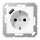 Jung A1520-18AWW SCHUKO-Steckdose mit USB Typ A (max. 3A) Quick Charge mit erhöhtem Berührungsschutz (Thermoplast bruchsicher) Alpinweiß Serie A