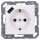 Jung A1520-18AWW SCHUKO-Steckdose mit USB Typ A (max. 3A) Quick Charge mit erhöhtem Berührungsschutz (Thermoplast bruchsicher) Alpinweiß Serie A