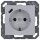Jung A1520-18CAL SCHUKO-Steckdose mit USB Typ C (max. 3A) Quick Charge mit erhöhtem Berührungsschutz (Thermoplast bruchsicher) Aluminium Serie A