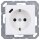 Jung A1520-18CWWM SCHUKO-Steckdose mit USB Typ C (max. 3A) Quick Charge mit erhöhtem Berührungsschutz (Thermoplast bruchsicher) Schneeweiß Matt Serie A