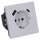 Jung LS1520-15CALG SCHUKO-Steckdose mit USB Typ AC (max. 3A) mit erhöhtem Berührungsschutz (Thermoplast bruchsicher) Lichtgrau Serie LS