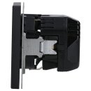 Jung LS1520-15CASWM SCHUKO-Steckdose mit USB Typ AC (max. 3A) mit erhöhtem Berührungsschutz Graphitschwarz Matt Serie LS