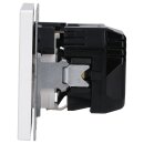 Jung LS1520-15CAWW SCHUKO-Steckdose mit USB Typ AC (max. 3A) mit erhöhtem Berührungsschutz (Thermoplast bruchsicher) Alpinweiß Serie LS