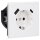 Jung LS1520-15CAWW SCHUKO-Steckdose mit USB Typ AC (max. 3A) mit erhöhtem Berührungsschutz (Thermoplast bruchsicher) Alpinweiß Serie LS