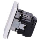 Jung LS1520-18AWW SCHUKO-Steckdose mit USB Typ A (max. 3A) Quick Charge mit erhöhtem Berührungsschutz (Thermoplast bruchsicher) Alpinweiß Serie LS