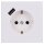 Jung LS1520-18AWW SCHUKO-Steckdose mit USB Typ A (max. 3A) Quick Charge mit erhöhtem Berührungsschutz (Thermoplast bruchsicher) Alpinweiß Serie LS