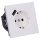 Jung LS1520-18AWW SCHUKO-Steckdose mit USB Typ A (max. 3A) Quick Charge mit erhöhtem Berührungsschutz (Thermoplast bruchsicher) Alpinweiß Serie LS