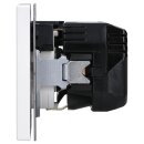 Jung LS1520-18AWWM SCHUKO-Steckdose mit USB Typ A (max. 3A) Quick Charge mit erhöhtem Berührungsschutz (Thermoplast bruchsicher) Schneeweiß Matt Serie LS