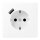 Jung LS1520-18AWWM SCHUKO-Steckdose mit USB Typ A (max. 3A) Quick Charge mit erhöhtem Berührungsschutz (Thermoplast bruchsicher) Schneeweiß Matt Serie LS