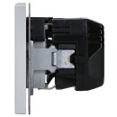 Jung LS1520-18CLG SCHUKO-Steckdose mit USB Typ C (max. 3A) Quick Charge mit erhöhtem Berührungsschutz (Thermoplast bruchsicher) Lichtgrau Serie LS