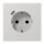 Jung LS1520-18CLG SCHUKO-Steckdose mit USB Typ C (max. 3A) Quick Charge mit erhöhtem Berührungsschutz (Thermoplast bruchsicher) Lichtgrau Serie LS
