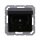 Jung A1520BFKIKLSWM Schuko® Steckdose mit Klappdeckel (Thermoplast bruchsicher) Graphitschwarz Matt Serie A