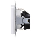 Jung A1520BFKIWWM Schuko® Steckdose mit Berührungsschutz (Thermoplast bruchsicher) Schneeweiß Matt Serie A