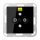 Jung A565-2BFSW Potentialausgleich-Steckdose (Thermoplast bruchsicher) Schwarz Serie A