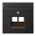 Jung AL2969-2NAUAD Abdeckung f. IAE/UAE-Anschlussdose (lackiertes Aluminium) Dark Serie LS