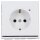 Jung LS1520-OWWMLNW Schuko-Steckdose mit LED-Licht (Thermoplast bruchsicher) Schneeweiß Matt Serie LS