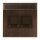 Jung ME1969-25NAWEAT Abdeckung f. Modular-Jack 2fach NA WE (TE-conne.) (Messing Antik) Serie LS