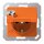 Jung A1520BFKLSLO Schuko® Steckdose mit Sicherheitsschloss (Thermoplast bruchsicher) Orange Serie A