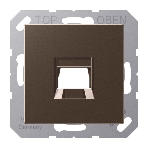 Jung A1569-1WEMO Abdeckung f. Modular-Jack 1fach WE (AMP, Radiall) (Duroplast lackiert) Mokka Serie A