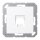 Jung A1569-1WEWWM Abdeckung f. Modular-Jack 1fach WE (AMP, Radiall) (Thermoplast bruchsicher) Schneeweiß Matt Serie A
